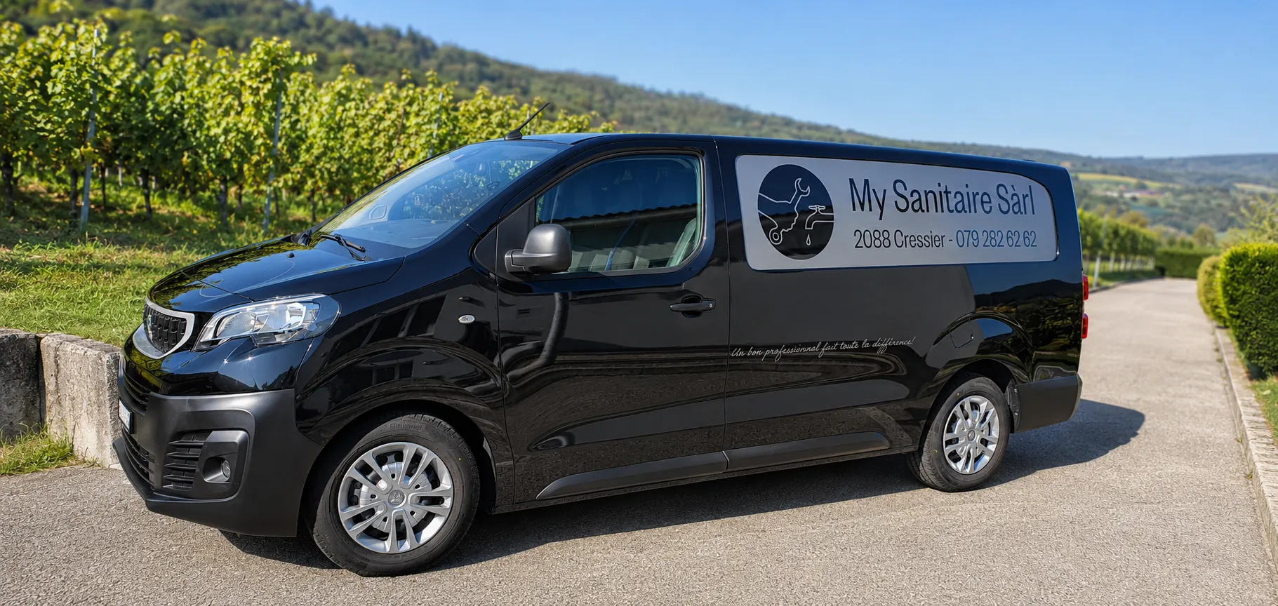 Véhicule My Sanitaire stationné en extérieur